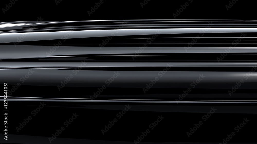 Abstract Black Curves Glossy Surface Design Abstract Black Curves Glossy Surface Design