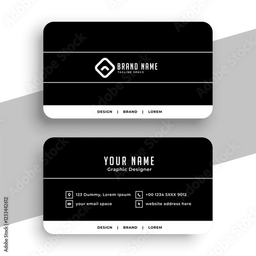 eye catching professional visiting card dark template for business promotion