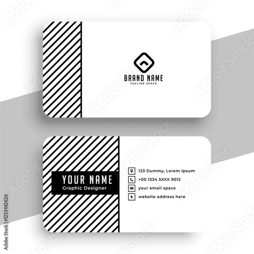 elegant professional company identity card template a ready to print design