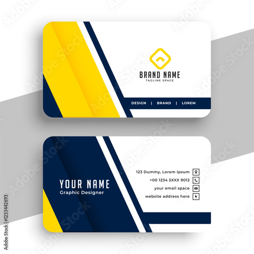 abstract professional identity card template for individual contact