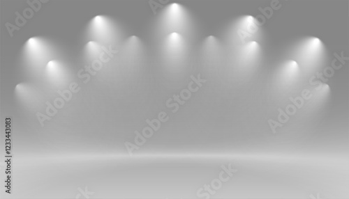 glowing focus light effect on empty background design