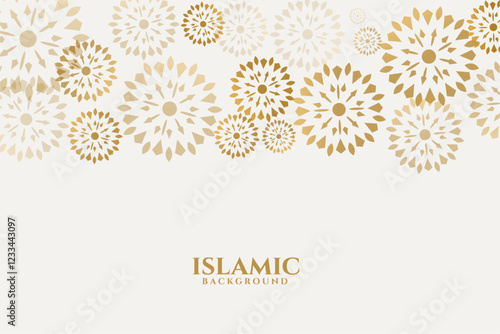 muslim religious greeting backdrop with royal touch photo