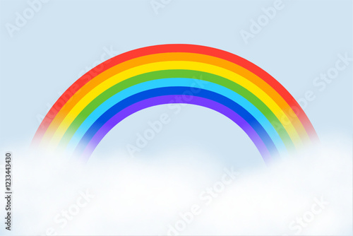 cute colorful rainbow vibrant background with cloudy effect