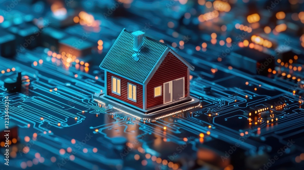 Smart Home Technology with A Miniature House on a Circuit Board Smart Home Technology with A Miniature House on a Circuit Board