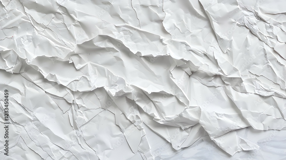 A close-up of crumpled white paper, showcasing texture and folds. A close-up of crumpled white paper, showcasing texture and folds.