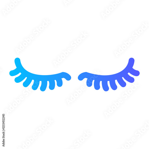 eyelashes Gradient icon