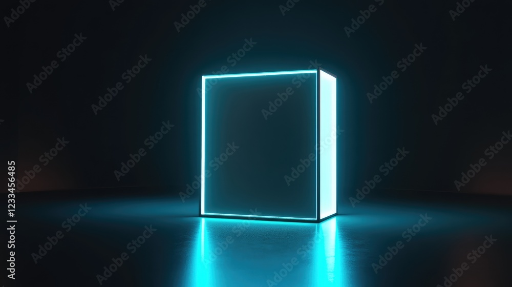 Lightbox On Dark Background 3D rendering Lightbox On Dark Background 3D rendering
