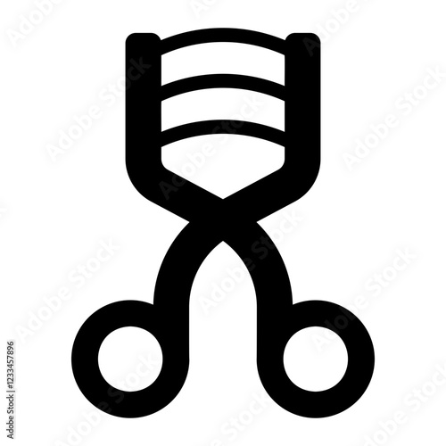 eyelash curler Solid icon