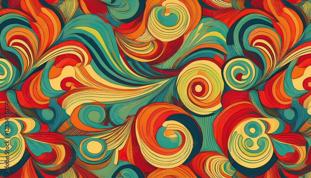 Vibrant and Nostalgic Retro Seamless Pattern Colorful Design Evoking a Sense of Nostalgia with Rich Textures and Vivid Colors, Perfect for Graphic Design or Artistic Projects. Vibrant and Nostalgic Retro Seamless Pattern Colorful Design Evoking a Sense of Nostalgia with Rich Textures and Vivid Colors, Perfect for Graphic Design or Artistic Projects.
