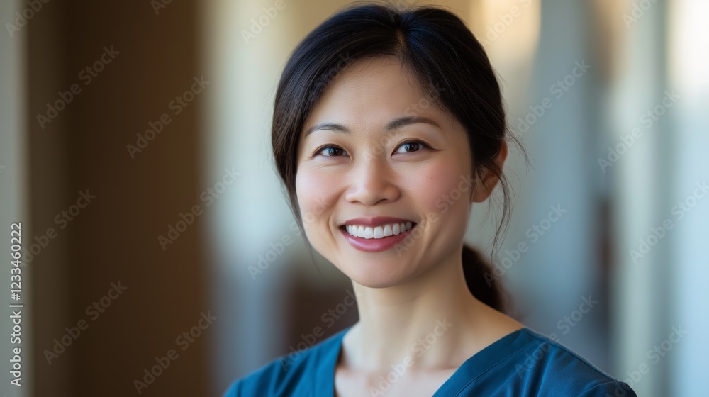 Smiling veterinarian with warm expression, embodying care and compassion in animal healthcare. Smiling veterinarian with warm expression, embodying care and compassion in animal healthcare.