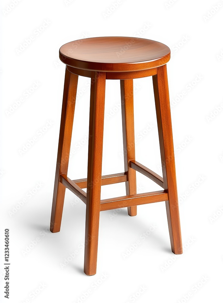 Simple wooden stool isolated on white. Simple wooden stool isolated on white.