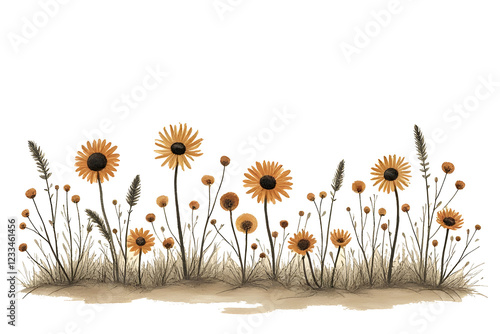 Organic strokes, Hand-drawn nature, Sketchy icons, Earthy tones, Warm aesthetics, Natural imperfection