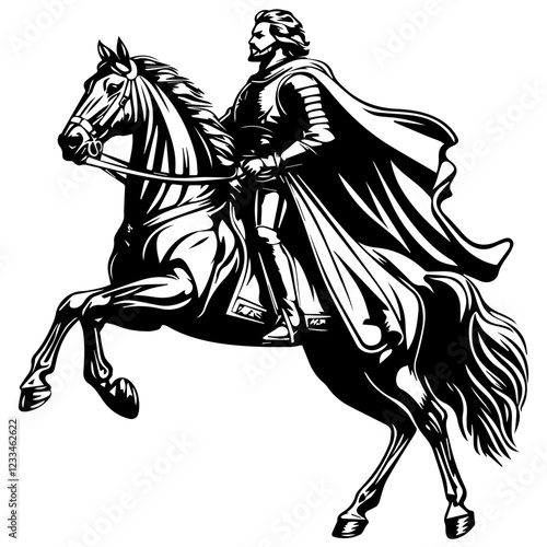 Silhouette of Horse and Rider – Perfect for Equestrian Designs