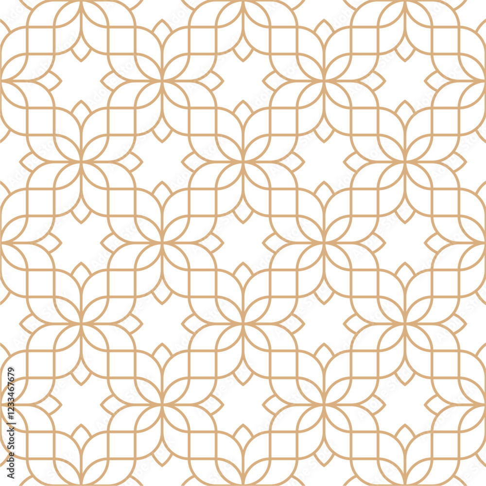 Seamless vector geometric pattern with abstract floral Seamless vector geometric pattern with abstract floral