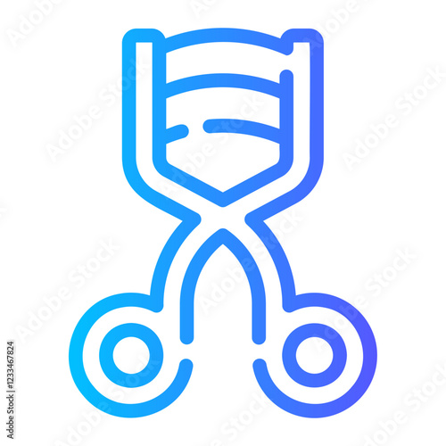 eyelash curler Line Gradient Icon