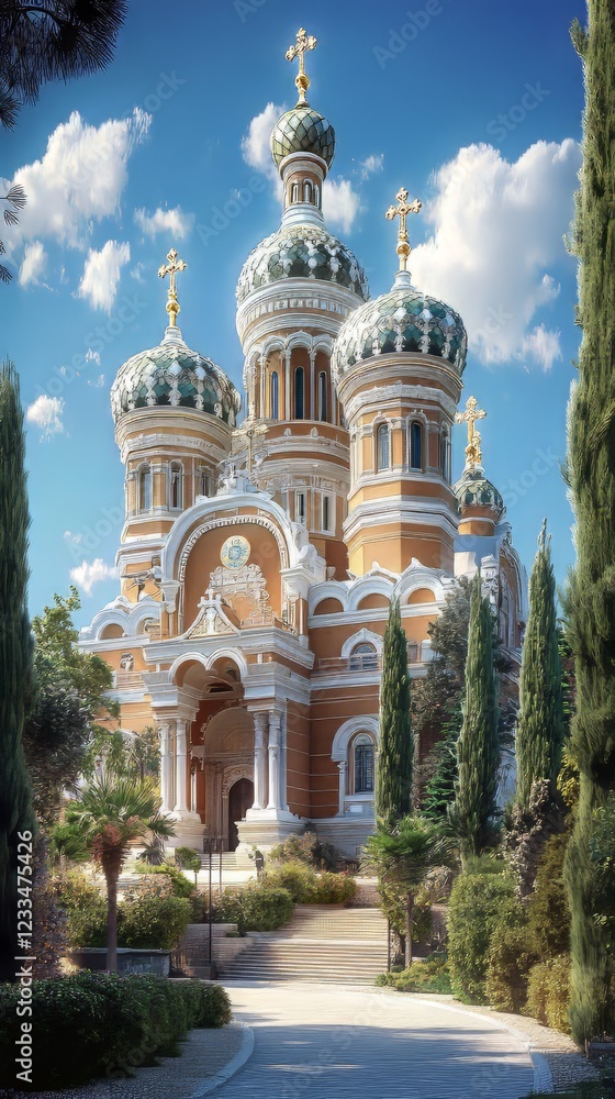 Obraz premium Ornate cathedral on a sunny day