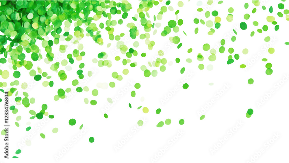 Green confetti-like sprinkles on a white backdrop, vibrant and playful design element, perfect for festive themes and celebrations. Green confetti-like sprinkles on a white backdrop, vibrant and playful design element, perfect for festive themes and celebrations.