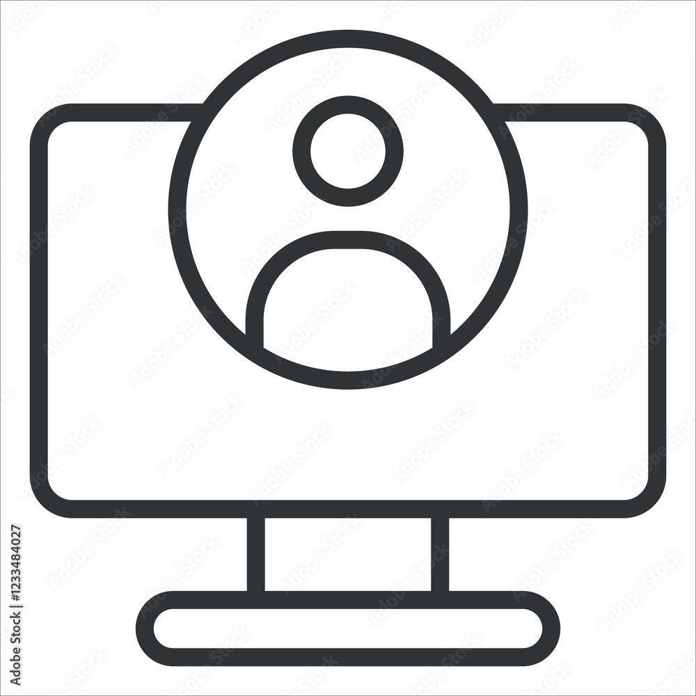 User Icon Lineal Style. Vector Illustration Graphic Design