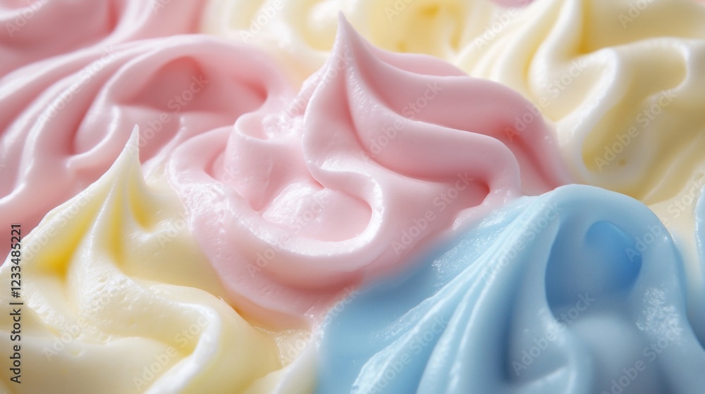 Pastel Swirls of Creamy Frosting Delight Pastel Swirls of Creamy Frosting Delight