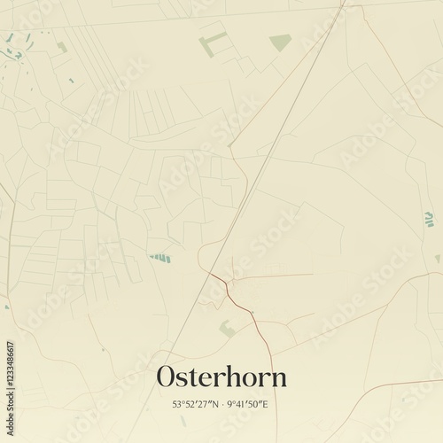 Vintage map of Osterhorn, Germany. photo