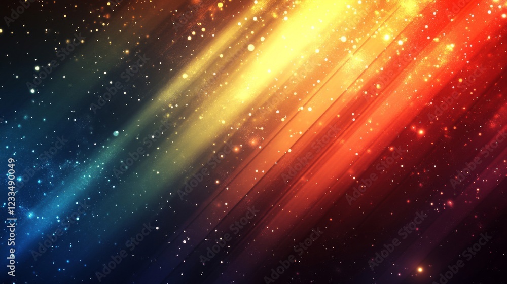 Fototapeta premium Abstract Cosmic Background with Diagonal Light Streaks