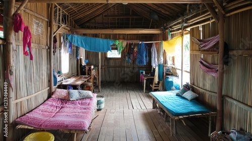 Inside a Bamboo Hut: Simple Living in Rural Asia photo