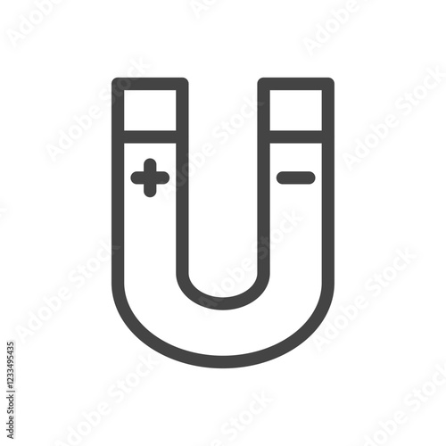 線画工具類関連の単品アイコン　磁石