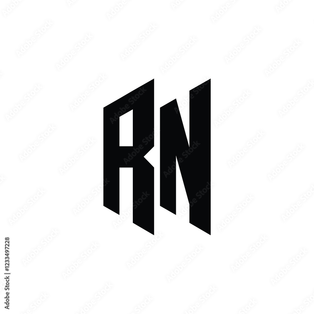 RN monogram logo design letter text name symbol monochrome logotype alphabet character simple logo RN monogram logo design letter text name symbol monochrome logotype alphabet character simple logo