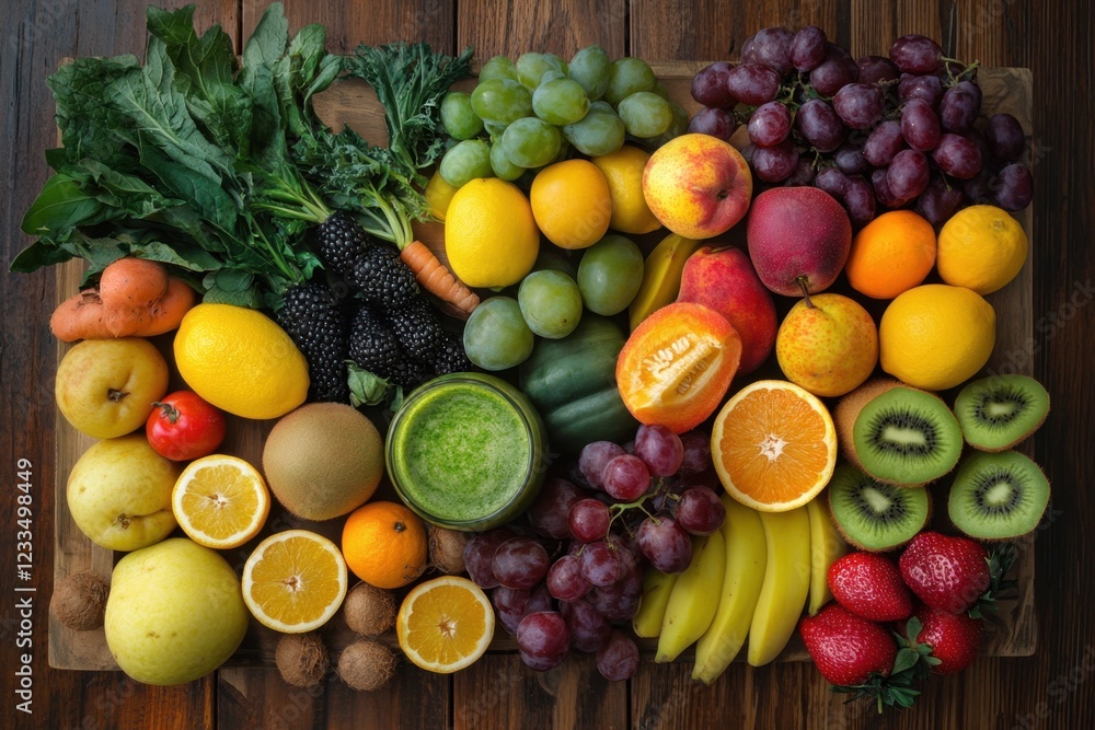 Homemade Green Juice with Fresh Fruits and Vegetables Homemade Green Juice with Fresh Fruits and Vegetables