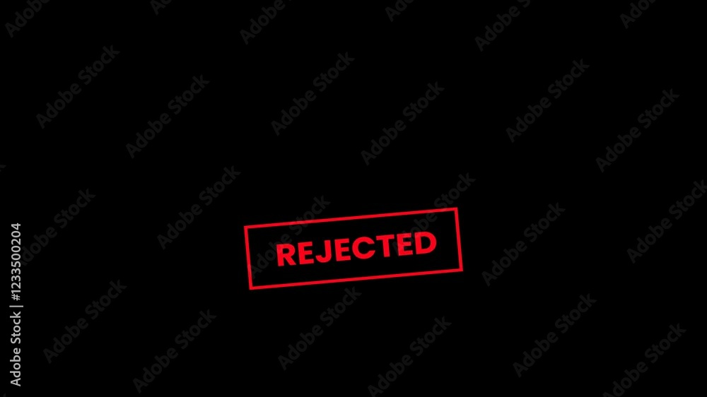 Rejected Stamp. Perfect for business, bureaucracy, approval processes and document validation in corporate or official environments.