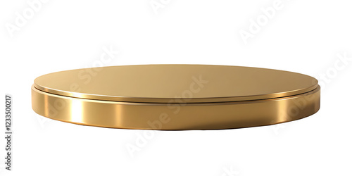 Gold podiums png. Golden pedestal on an isolated transparent background. Podium for advertising, podium for products. PNG.