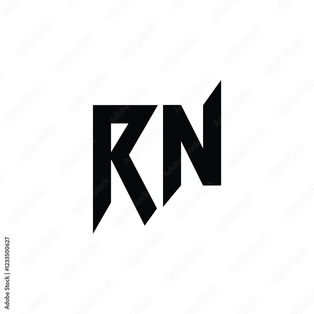 RN monogram logo design letter text name symbol monochrome logotype alphabet character simple logo RN monogram logo design letter text name symbol monochrome logotype alphabet character simple logo