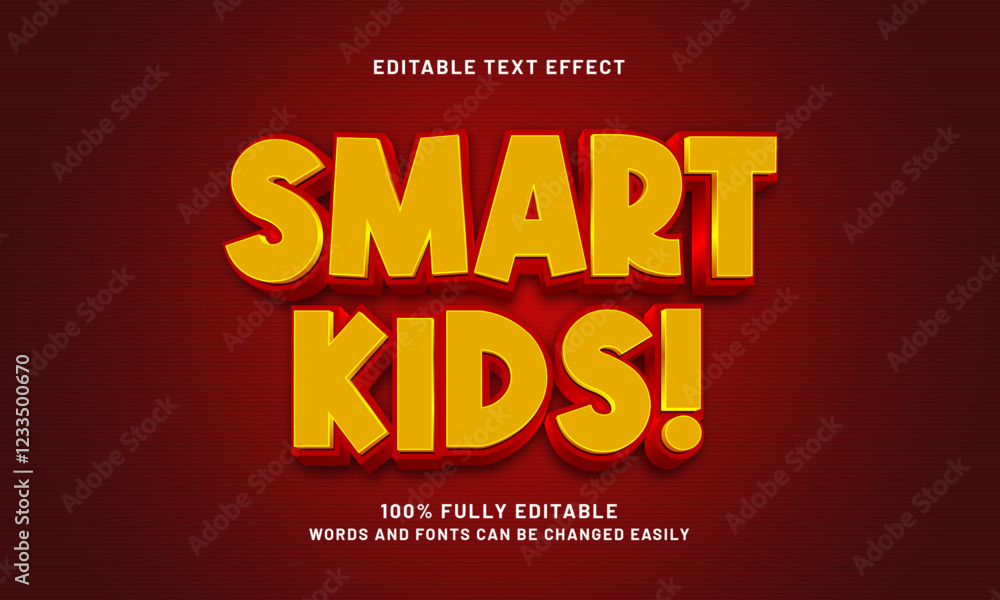 smart kids editable text effects with a smart and kids theme smart kids editable text effects with a smart and kids theme