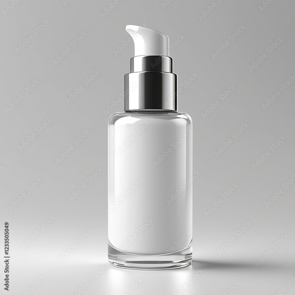 An empty perfume or beauty bottle on a white background, Can be used for ads and events. An empty perfume or beauty bottle on a white background, Can be used for ads and events.