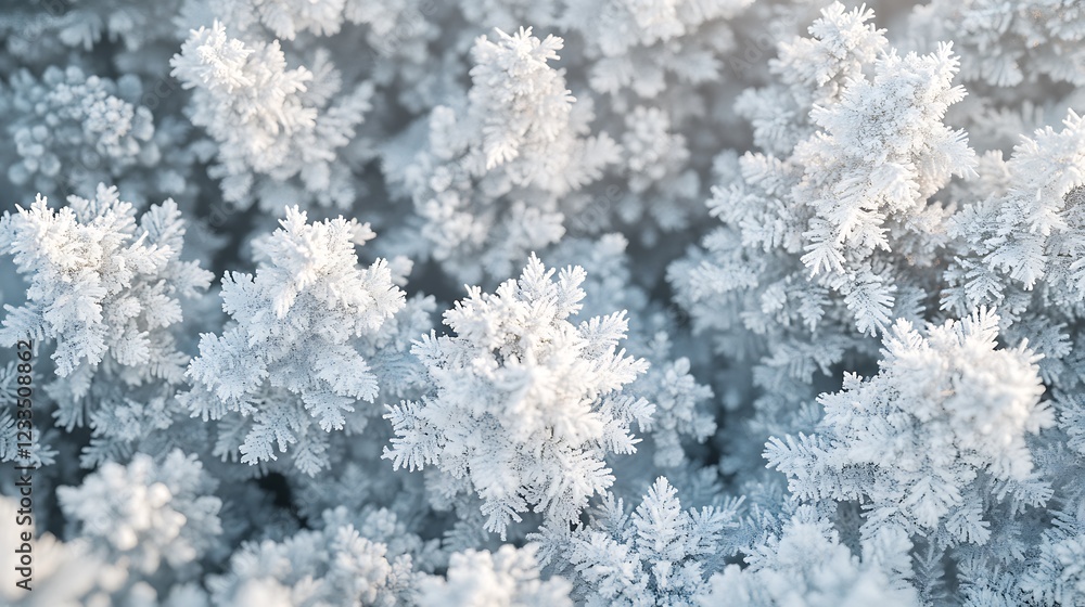 Fototapeta premium A close-up view of intricate frost patterns on a surface.