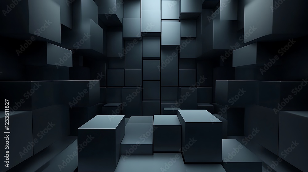 Abstract geometric interior space Abstract geometric interior space