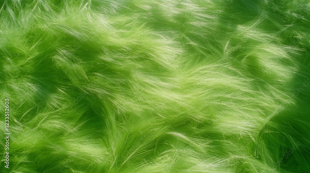 Fototapeta premium Lush Green Barley Field Sunlight Texture Background