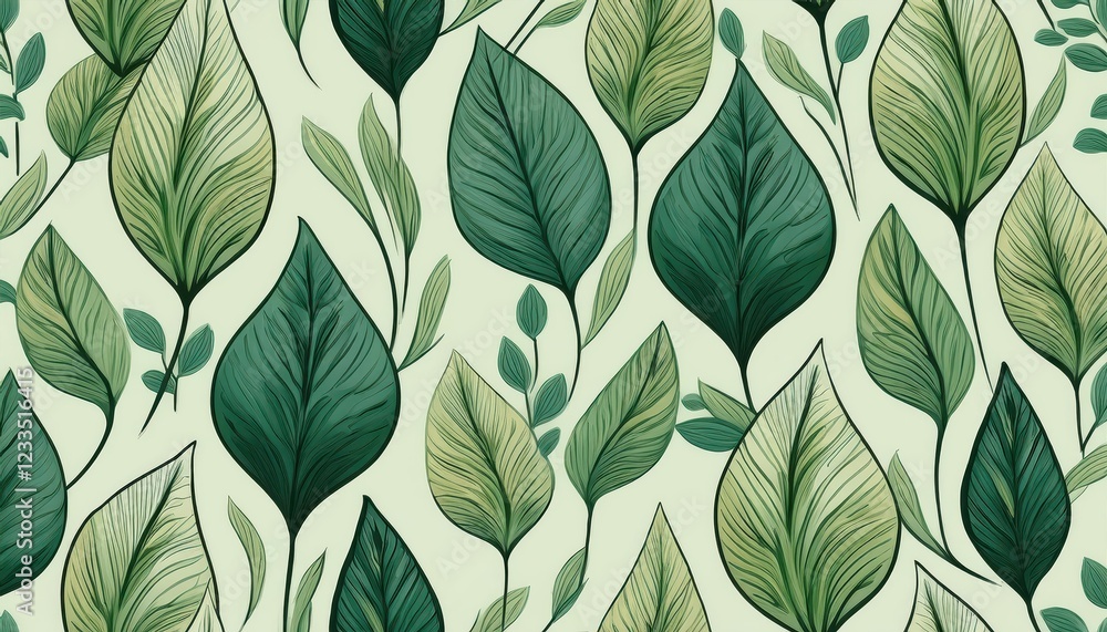 Enchanting HandDrawn Green Plant Stem Pattern with Delicate Leaves A Charming, Simplistic Design Inspiration for Artwork or Home Decor. Enchanting HandDrawn Green Plant Stem Pattern with Delicate Leaves A Charming, Simplistic Design Inspiration for Artwork or Home Decor.
