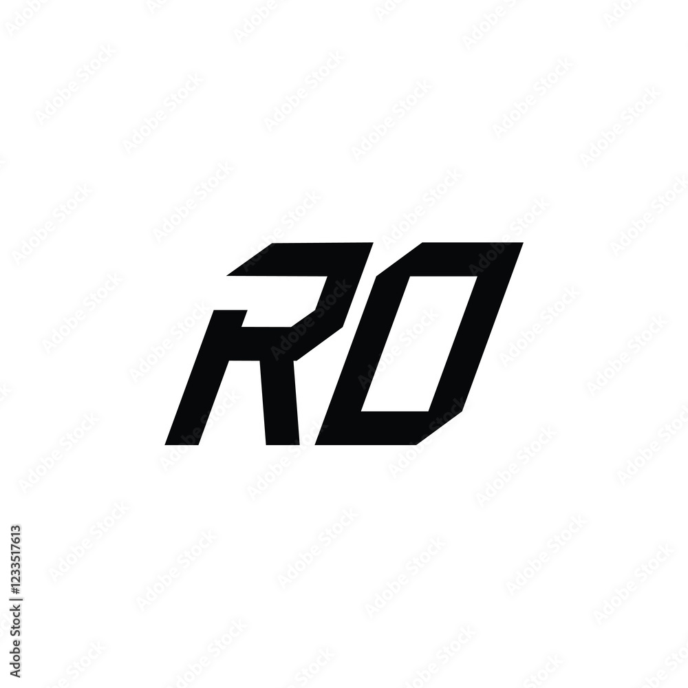 RO monogram logo design letter text name symbol monochrome logotype alphabet character simple logo RO monogram logo design letter text name symbol monochrome logotype alphabet character simple logo