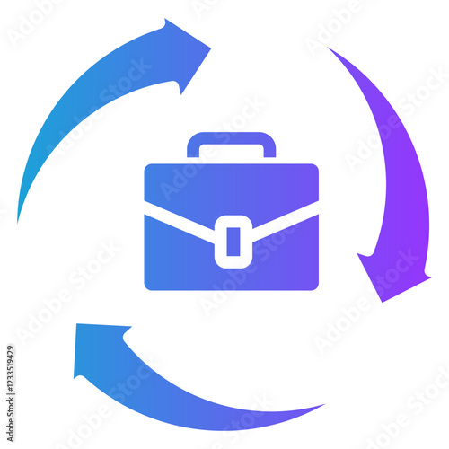 Business Continuity glyph gradient icon