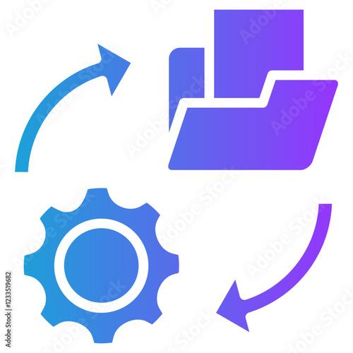 Data Recovery glyph gradient icon
