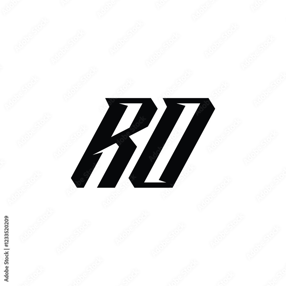 RO monogram logo design letter text name symbol monochrome logotype alphabet character simple logo RO monogram logo design letter text name symbol monochrome logotype alphabet character simple logo