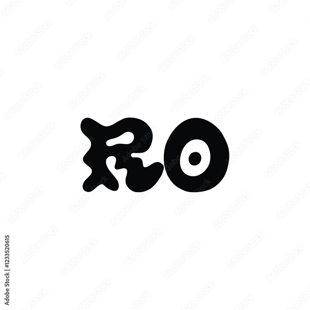 RO monogram logo design letter text name symbol monochrome logotype alphabet character simple logo RO monogram logo design letter text name symbol monochrome logotype alphabet character simple logo