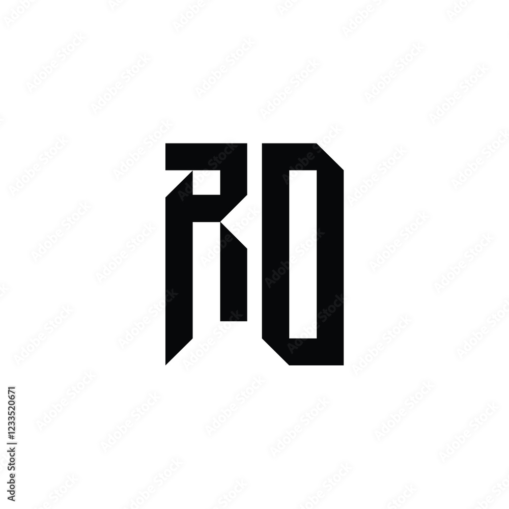 RO monogram logo design letter text name symbol monochrome logotype alphabet character simple logo RO monogram logo design letter text name symbol monochrome logotype alphabet character simple logo