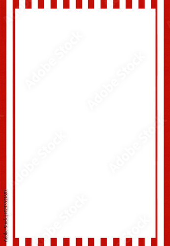 Free Download red and white striped frame. Universal template for text. Watercolor illustration. Lots of space for text. For postcards, menus and any information. Form for messages and announcements - GFXLoad