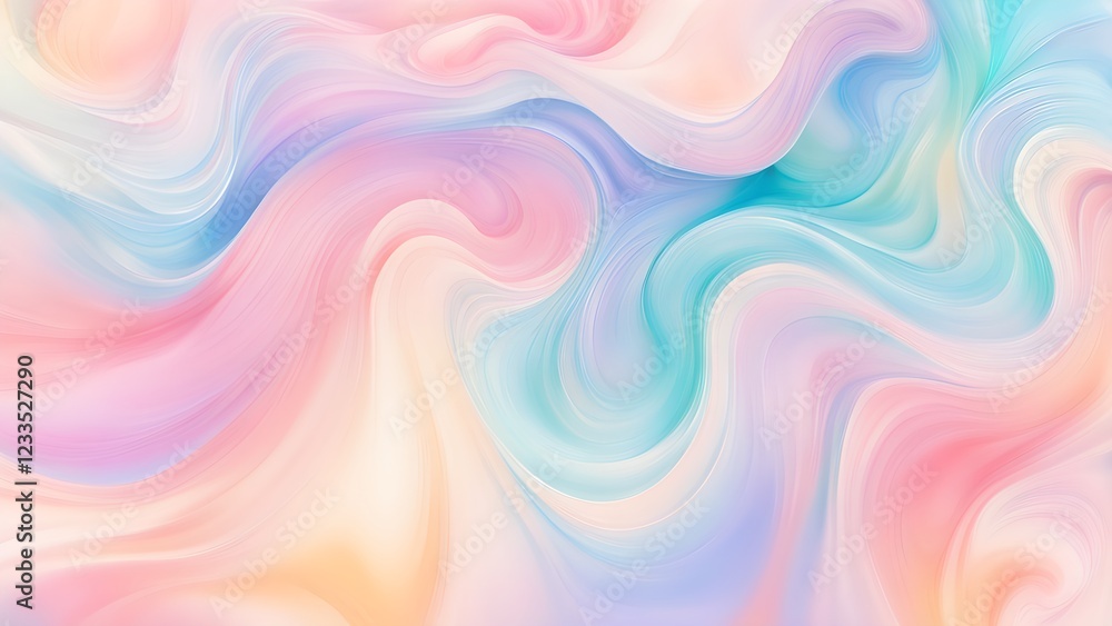 Abstract pastel swirl background with flowing, multicolored waves. Abstract pastel swirl background with flowing, multicolored waves.