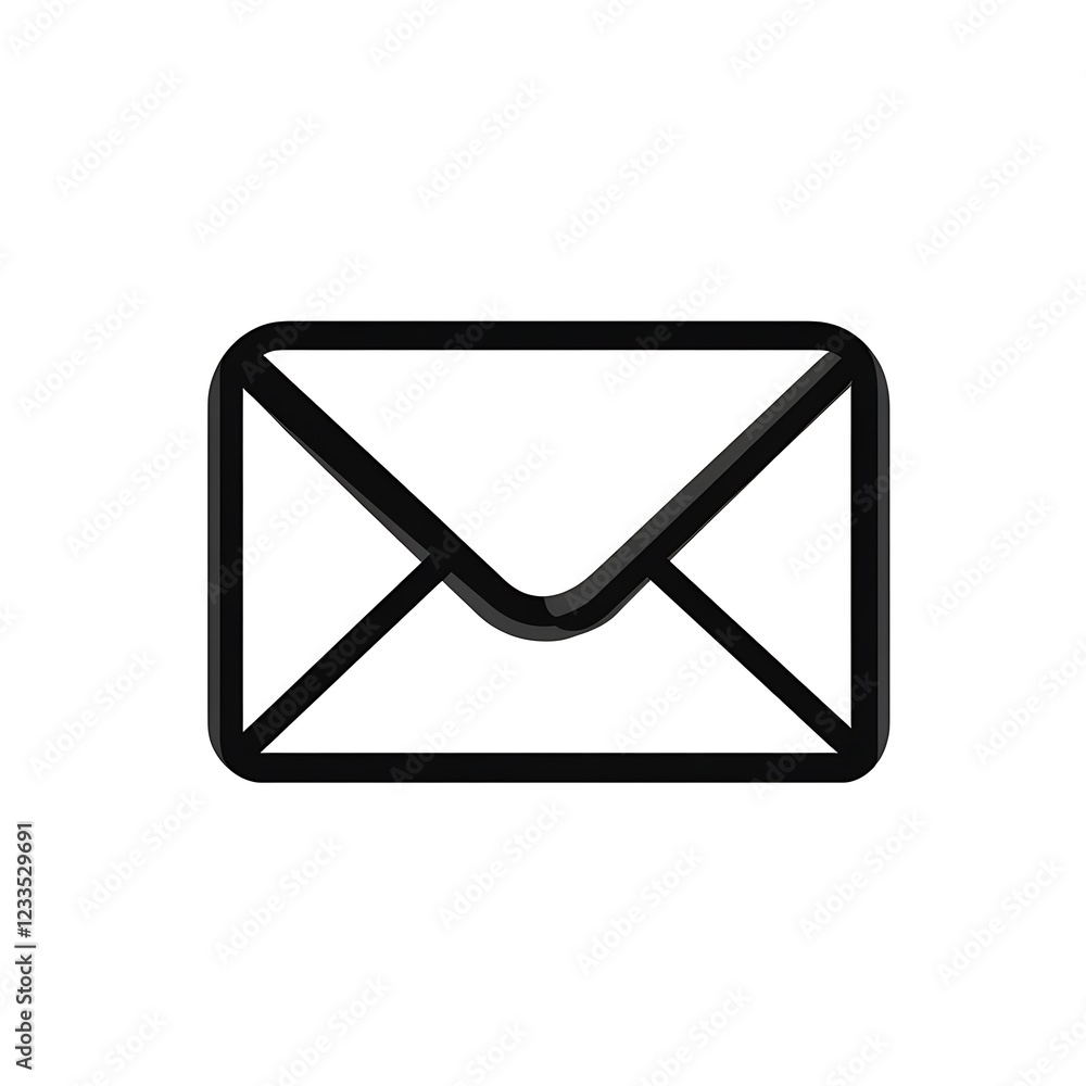 A Simple Black Envelope Icon Design A Simple Black Envelope Icon Design