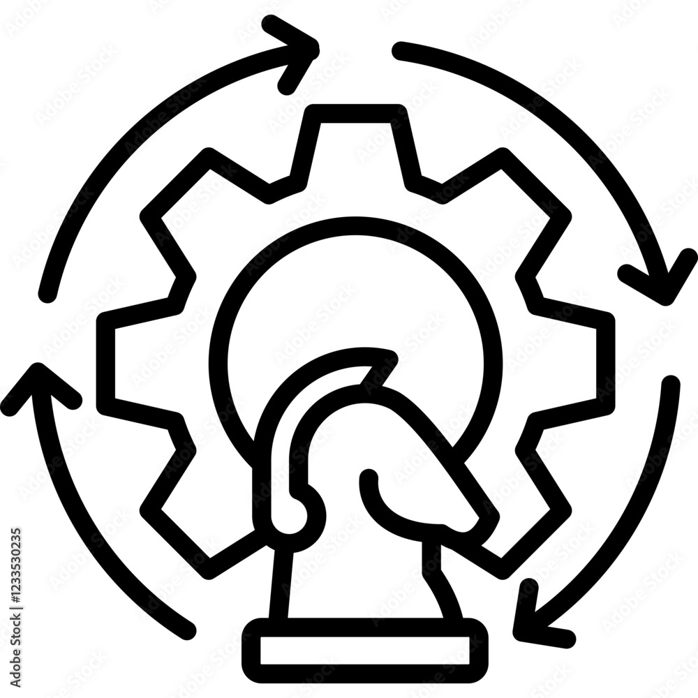 Recovery Strategies line icon Recovery Strategies line icon