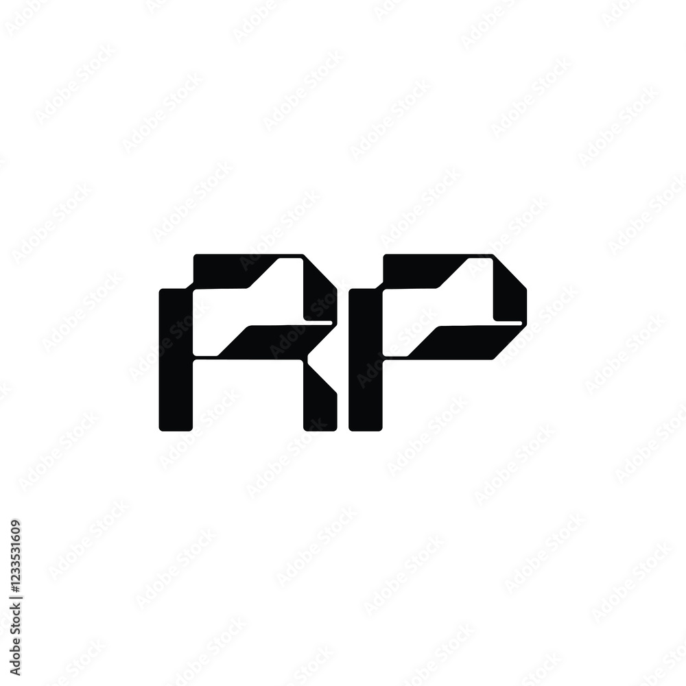 RP monogram logo design letter text name symbol monochrome logotype alphabet character simple logo RP monogram logo design letter text name symbol monochrome logotype alphabet character simple logo