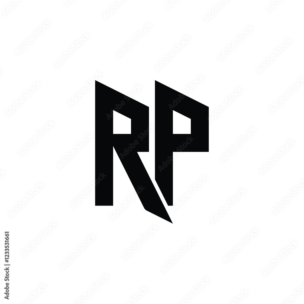 RP monogram logo design letter text name symbol monochrome logotype alphabet character simple logo RP monogram logo design letter text name symbol monochrome logotype alphabet character simple logo